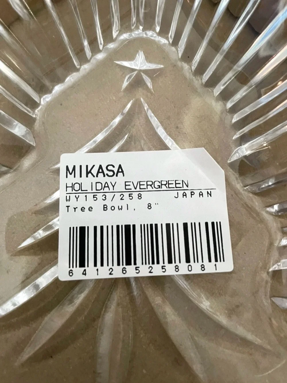 Mikasa Clear Glass Tree-Shaped Serving Bowl